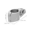 UPKOCH 2-Piece 316 Stainless Steel Boat Railing Fittings, 1-Inch Bimini Clamp with Hinge, Corrosion-Resistant view 2