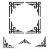 Zerodeko 4-Piece 3D Mirror Corner Stickers, Self-Adhesive Black Wall Decor with Mirror Frames for Living Room and Bathroom view 3