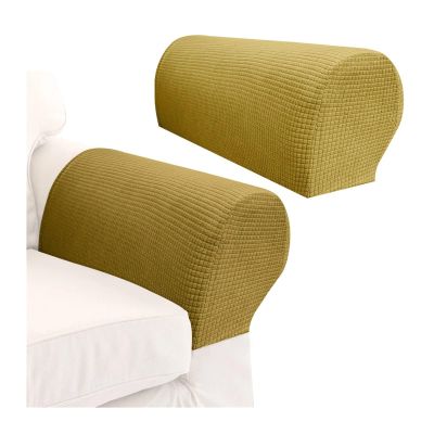 Soft Sofa Armrest Covers, 2 Pieces, Multicolor, 55 x 24.5 x 14 cm (Dark Beige)