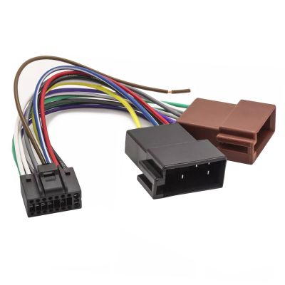 I39 Bolwins 17 cm Car Radio Adapter, DIN ISO Plug, 16-Pin Wiring Harness Compatible with JVC Car Radios