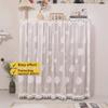 Room Divider Curtain for Kitchen or Bedroom, Small Open Cabinet Curtain with Track, Self-Adhesive, Washable, 50 x 140 cm (C) view 3