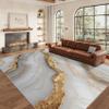 Gray and Gold Marble Area Rug, 100 x 150 cm view 1