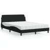 Owoxanthellate Owox Dover Upholstered Bed, Black, 140 x 200 cm, with H2/H3 Mattress view 1