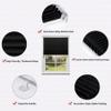 Thermal Pleated Blind 64 x 180 cm, Light-Blocking, Privacy and Sun Protection, No-Drill Clamp Mount, Black view 3