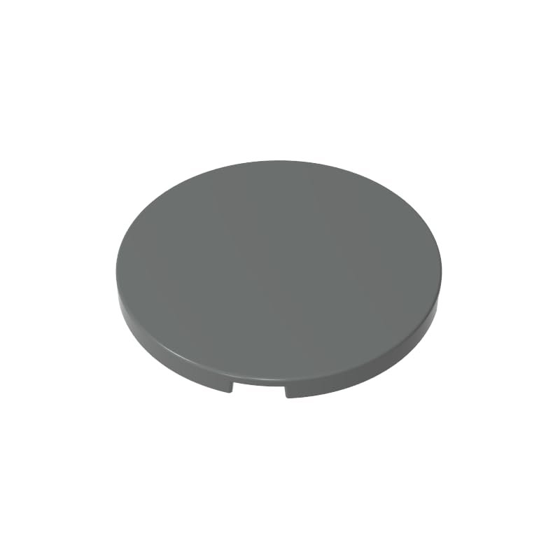 Gobricks 4x4 Smooth Round Plate, Dark Bluish Gray, 10 pcs.