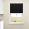 Pleated Window Blind 48 x 280 cm, Black, Light-Blocking Thermal Blind with No-Drill Clamp Mount view 1