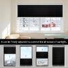 Pleated Window Blind 48 x 280 cm, Black, Light-Blocking Thermal Blind with No-Drill Clamp Mount view 4