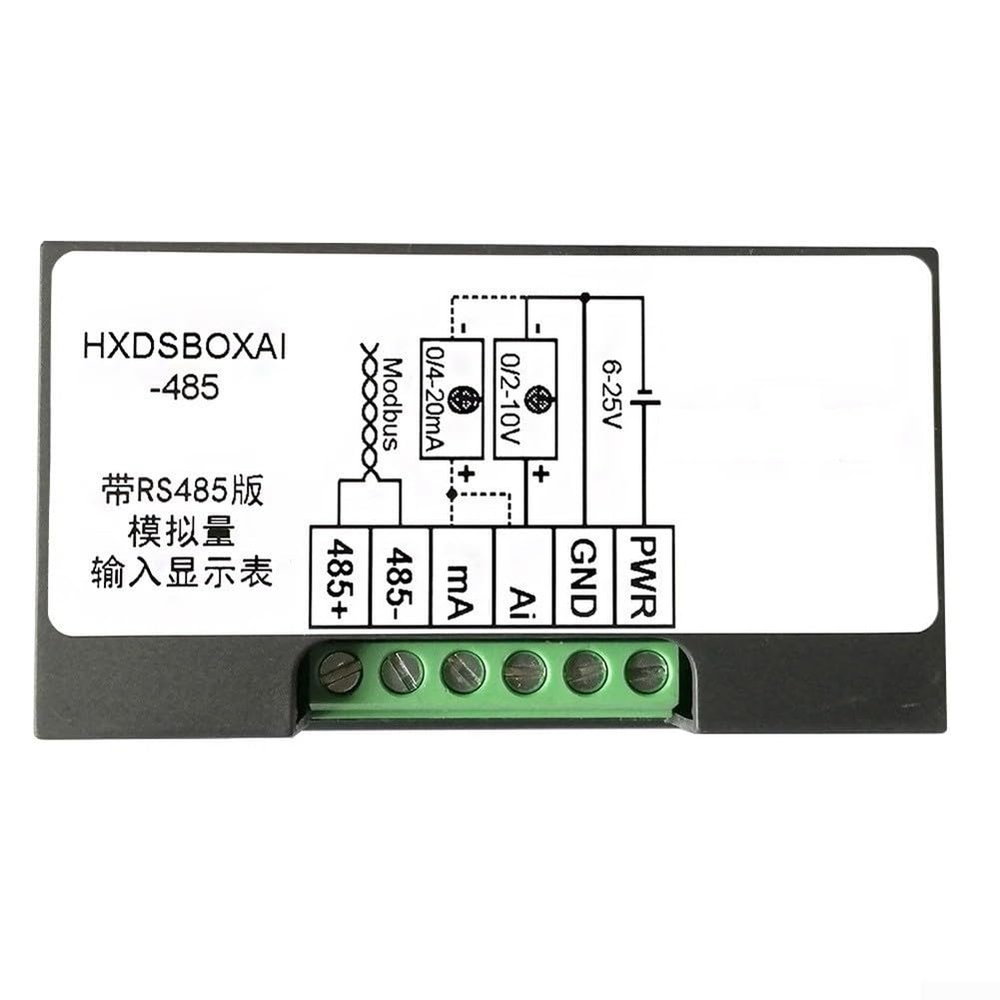 Digital Display Panel with RS485 for 0–10 V, 0–20 mA, and 4–20 mA Analog Inputs