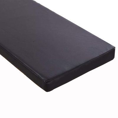 Mozzeilee 160 x 30 x 3 cm Garden Bench Cushion, Waterproof PU Leather, Black