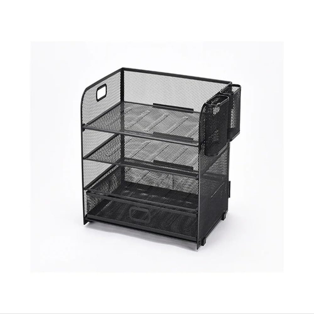 GEK208130 Bro Four-Tier Metal File Organizer, Multifunctional, Removable, for Desk Storage