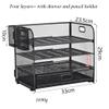GEK208130 Bro Four-Tier Metal File Organizer, Multifunctional, Removable, for Desk Storage view 2