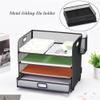 GEK208130 Bro Four-Tier Metal File Organizer, Multifunctional, Removable, for Desk Storage view 3
