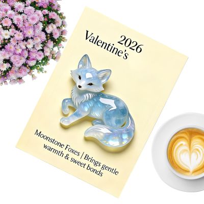 Acrylic Valentine Pocket Cards with Cute Animal Design
