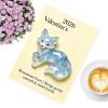 Acrylic Valentine Pocket Cards with Cute Animal Design view 1