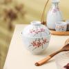 EdirFtra Hand-Painted Japanese Ceramic Rice and Soup Bowl with Lid view 2