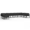 Homgoday Anthracite Aluminum Garden Lounge Set, Model 3107816 view 2