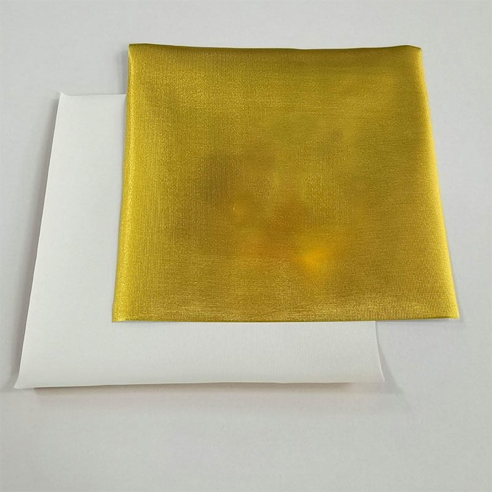100 Sheets Metallic Foil Paper, Gold Fine Grid, 17.7 x 17.7 in (45 x 45 cm)