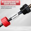 Saipor 3-Piece Adjustable Drill Depth Stopper Set with Nylon Inner Rings, 0.3–1.27 cm view 2
