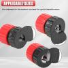 Saipor 3-Piece Adjustable Drill Depth Stopper Set with Nylon Inner Rings, 0.3–1.27 cm view 3