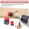 Saipor 3-Piece Adjustable Drill Depth Stopper Set with Nylon Inner Rings, 0.3–1.27 cm view 4