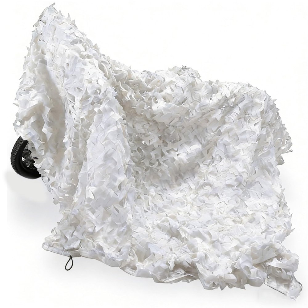 Generic Snow Camouflage Net, Winter Hunting Camouflage, 1.5×2 m / 2×3 m / 4×6 m / 5×8 m, Sun Shade for Military Camping, Terraces and Party Decoration (W 7.5 × H 10 m)