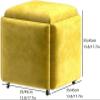 5-in-1 Cube Stool with Casters, Stackable and Nestable, 45 x 45 x 45 cm, Multicolor view 3