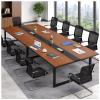 Large Office Conference Table, Modern Modular Meeting Table with Cable Management and Sturdy Metal Frame (Chairs Not Included) view 1