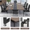 Large Office Conference Table, Modern Modular Meeting Table with Cable Management and Sturdy Metal Frame (Chairs Not Included) view 2
