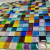 Glass Mosaic Tiles, 1 cm, Square, Multicolored, Pack of 300 DIY Craft Materials (Color 2) view 2