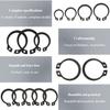 C-Clip External Retaining Rings, 20-Piece Set, 65Mn Steel, Various Sizes for Valves and Bearings (50 mm) view 4