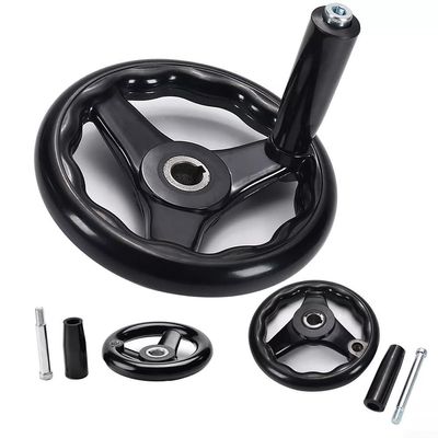 3-Spoke Handwheel 160 mm with Turning Handle for Milling Machines and Lathes
