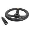 3-Spoke Handwheel 160 mm with Turning Handle for Milling Machines and Lathes view 3