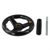 3-Spoke Handwheel 160 mm with Turning Handle for Milling Machines and Lathes view 4