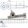 BOOTSTEILE BRAUER Socket Head Cap Screws DIN 912 M3 x 18 mm, 10-Pack, A2 view 3