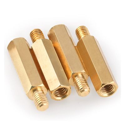 M2 M2.5 M3 M4 M5 Hex Brass Standoffs, Male/Female Threaded, for PCB and Motherboard Mounting