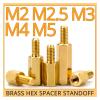 M2 M2.5 M3 M4 M5 Hex Brass Standoffs, Male/Female Threaded, for PCB and Motherboard Mounting view 2