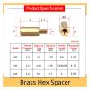 M2 M2.5 M3 M4 M5 Hex Brass Standoffs, Male/Female Threaded, for PCB and Motherboard Mounting view 4