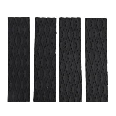 FACAIIO Surfboard Traction Pad EVA Non-Slip Surfboard Shortboard Longboard, 4-Pack, Diamond Groove Design, 30 x 8 cm, Black