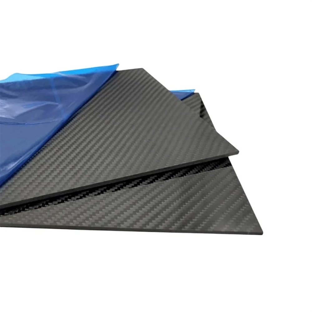 3K Carbon Fiber Plate, 500 × 500 mm, Lightweight and Durable, 0.55 mm Thick, 1 Piece (5.0 mm Twill Glossy)