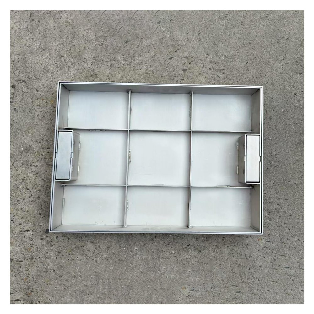 Stainless Steel Inspection Chamber Cover, Heavy-Duty Concealed Manhole Cover for Driveways, Gardens, and Parking Lots