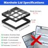 Stainless Steel Inspection Chamber Cover, Heavy-Duty Concealed Manhole Cover for Driveways, Gardens, and Parking Lots view 2
