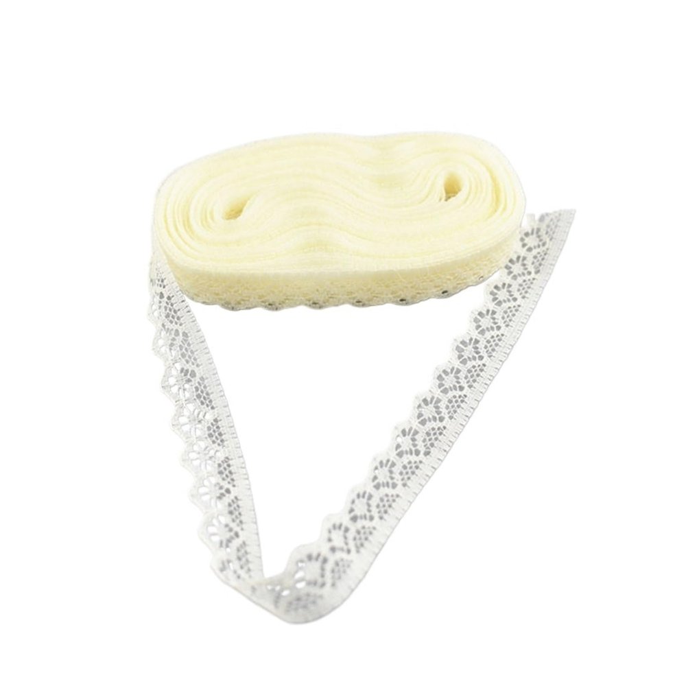 10-Yard Off-White Embroidered Lace Trim