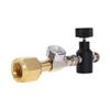 FACAIIO Gas Cylinder Refill Adapter for Carbonated Water Dispensers, W21.8-14 Thread, Quick Disconnect, Copper/Stainless Steel, Black/Silver/Gold view 1