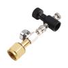 FACAIIO Gas Cylinder Refill Adapter for Carbonated Water Dispensers, W21.8-14 Thread, Quick Disconnect, Copper/Stainless Steel, Black/Silver/Gold view 3
