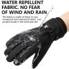 JHSDHYD Winter Ski Gloves, Windproof Touchscreen Snowmobile Motorcycle Riding Anti-Slip Outdoor Sports (L) view 3