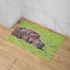 Isdreem Large Personalized Funny Hippo Welcome Doormat, Indoor/Outdoor, 50 x 80 cm view 3