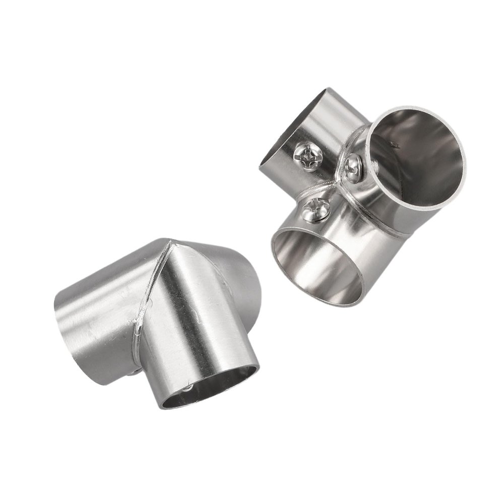 Kivivaka Stainless Steel 3-Way Right-Angle Flange Connector, 26 mm Inner Diameter