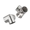 Kivivaka Stainless Steel 3-Way Right-Angle Flange Connector, 26 mm Inner Diameter view 1