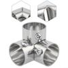 Kivivaka Stainless Steel 3-Way Right-Angle Flange Connector, 26 mm Inner Diameter view 3