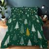 All-Season Duvet 200 x 200 cm, Green Christmas Tree Print, Microfiber view 1